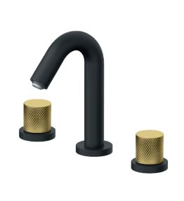 Rosan S2 Black&Gold baterija podgradna za lavabo dvoručna 230301BG