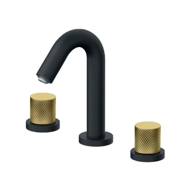 Rosan S2 Black&Gold baterija podgradna za lavabo dvoručna 230301BG