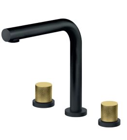 Rosan S2 Black&Gold baterija podgradna za lavabo dvoručna – visoka 230309BG