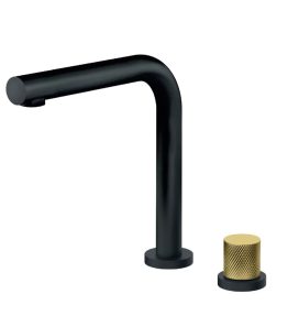 Rosan S2 Black&Gold baterija podgradna za lavabo jednoručna – visoka 230409BG