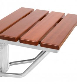 Stolica MINOTTI za tuš kabinu od drveta